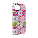 Suzani Floral iPhone Case - Rubber Lined - iPhone 14 Pro (Personalized)