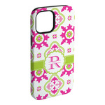 Suzani Floral iPhone Case - Rubber Lined - iPhone 15 Plus (Personalized)