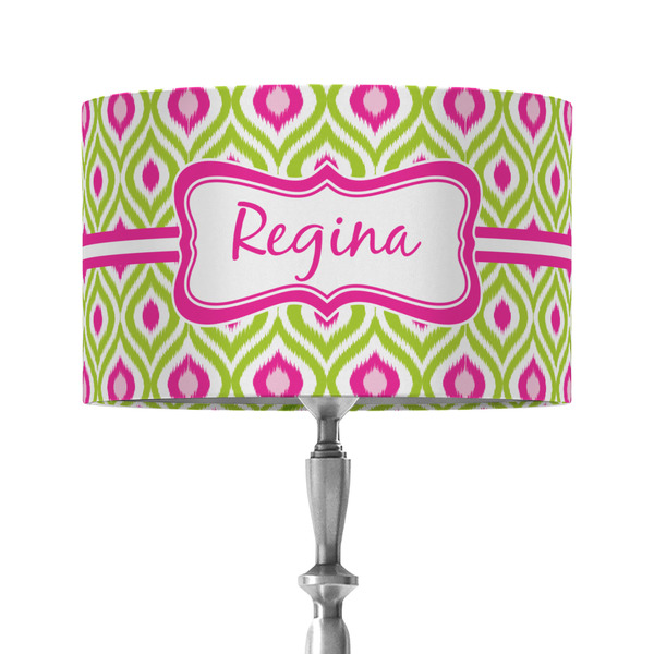 Custom Ogee Ikat 12" Drum Lamp Shade - Fabric (Personalized)