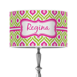 Ogee Ikat 12" Drum Lamp Shade - Poly-film (Personalized)