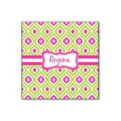 Ogee Ikat Wood Print - 12x12 (Personalized)