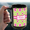 Ogee Ikat 15oz. Black Mug - LIFESTYLE