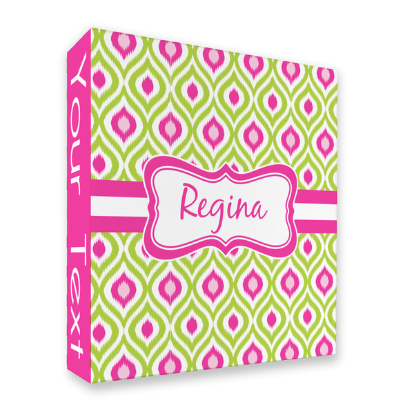 Custom Ogee Ikat 3 Ring Binder - Full Wrap - 2" (Personalized)