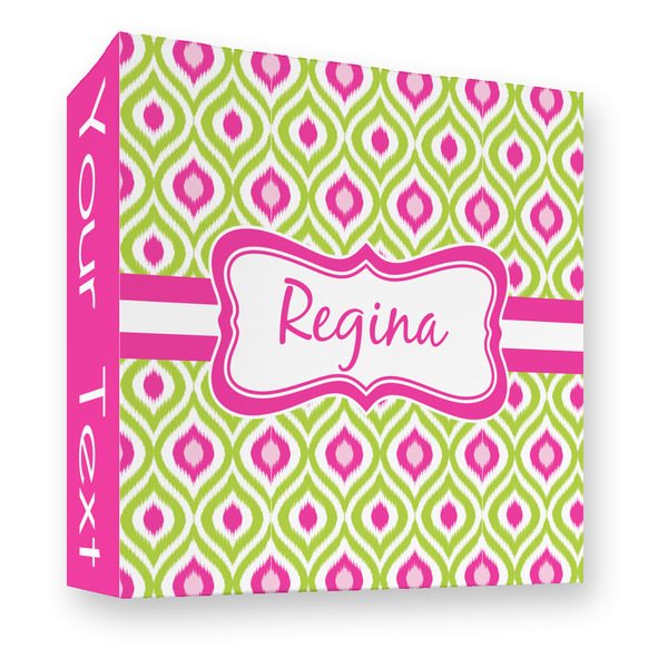 Custom Ogee Ikat 3 Ring Binder - Full Wrap - 3" (Personalized)