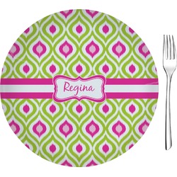 Ogee Ikat Glass Appetizer / Dessert Plate 8" (Personalized)
