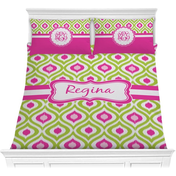 Custom Ogee Ikat Comforter Set - Full / Queen (Personalized)