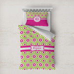 Ogee Ikat Duvet Cover Set - Twin XL (Personalized)