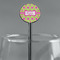 Ogee Ikat Black Plastic 5.5" Stir Stick - Round - Main