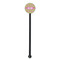 Ogee Ikat Black Plastic 5.5" Stir Stick - Round - Single Stick