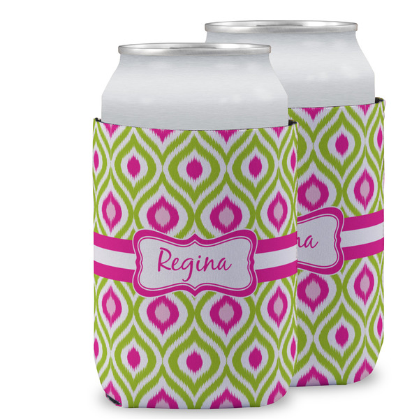 Custom Ogee Ikat Can Cooler (12 oz) w/ Name or Text