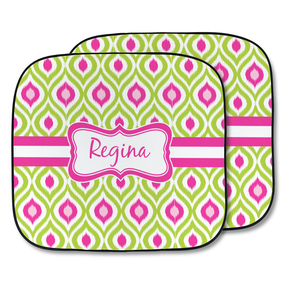 Custom Ogee Ikat Car Sun Shade - Two Piece (Personalized)