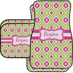 Ogee Ikat Car Floor Mats Set - 2 Front & 2 Back (Personalized)