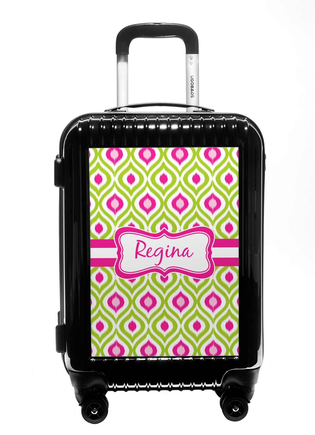 patterned hard shell suitcase