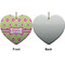 Ogee Ikat Ceramic Flat Ornament - Heart Front & Back (APPROVAL)