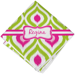 Ogee Ikat Cloth Cocktail Napkin - Single w/ Name or Text