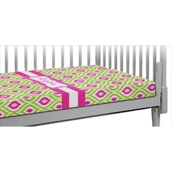 Ogee Ikat Crib Fitted Sheet (Personalized)