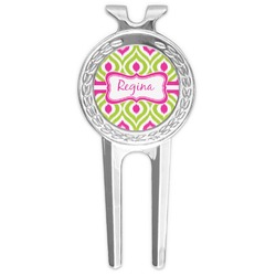 Ogee Ikat Golf Divot Tool & Ball Marker (Personalized)