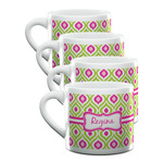 Ogee Ikat Double Shot Espresso Cups - Set of 4 (Personalized)