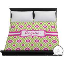 Ogee Ikat Duvet Cover - King (Personalized)