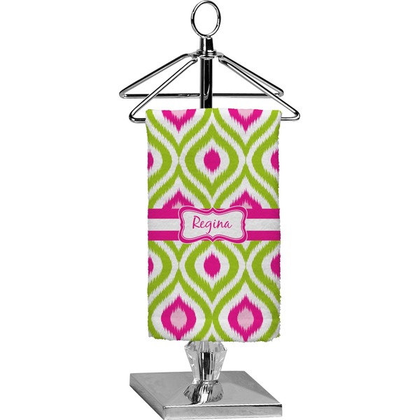 Custom Ogee Ikat Finger Tip Towel - Full Print (Personalized)