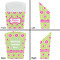 Ogee Ikat French Fry Favor Box - Front & Back View