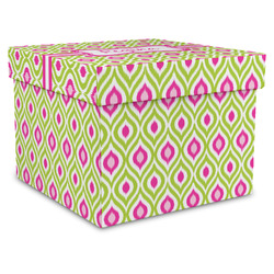 Ogee Ikat Gift Box with Lid - Canvas Wrapped - XX-Large (Personalized)