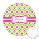 Ogee Ikat Printed Cookie Topper - Round (Personalized)