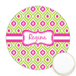 Ogee Ikat Printed Cookie Topper - 2.5" (Personalized)