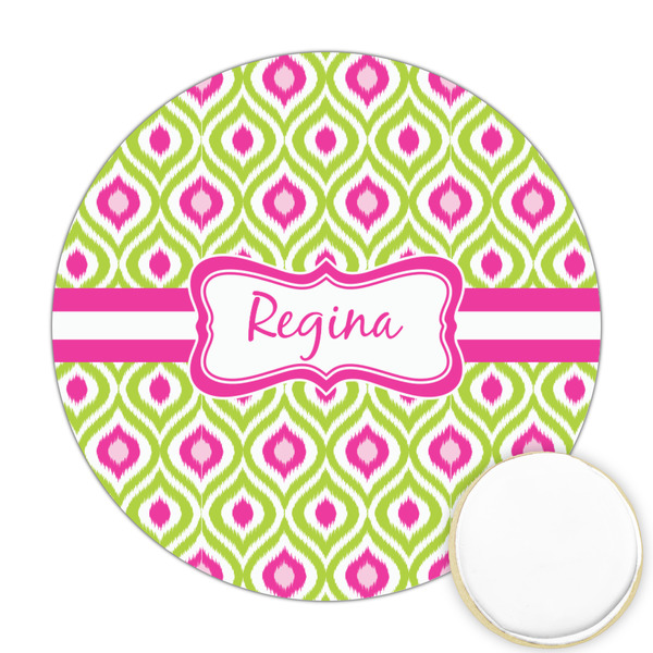 Custom Ogee Ikat Printed Cookie Topper - 2.5" (Personalized)