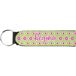 Ogee Ikat Neoprene Keychain Fob (Personalized)