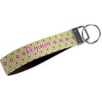 Ogee Ikat Wristlet Webbing Keychain Fob (Personalized)