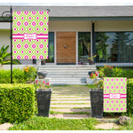 Ogee Ikat Large Garden Flag - Double Sided (Personalized)