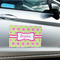 Ogee Ikat Large Rectangle Car Magnets- In Context