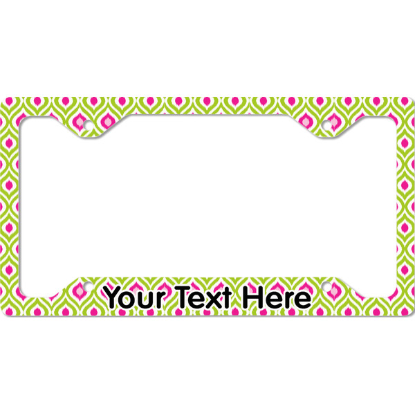 Custom Ogee Ikat License Plate Frame - Style C (Personalized)