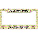 Ogee Ikat License Plate Frame - Style B (Personalized)