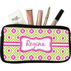 Ogee Ikat Makeup / Cosmetic Bag - Small (Personalized)