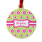 Ogee Ikat Metal Ball Ornament - Front