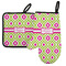 Ogee Ikat Neoprene Oven Mitt and Pot Holder Set - Left