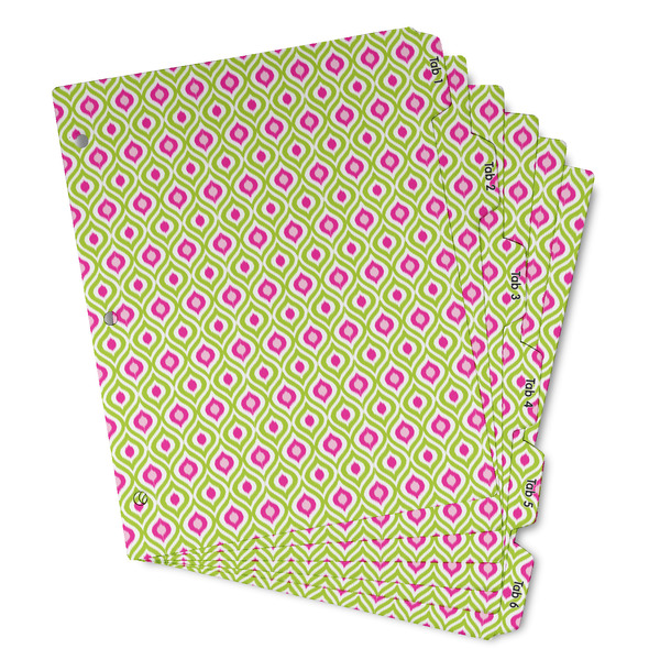 Custom Ogee Ikat Binder Tab Divider - Set of 6 (Personalized)