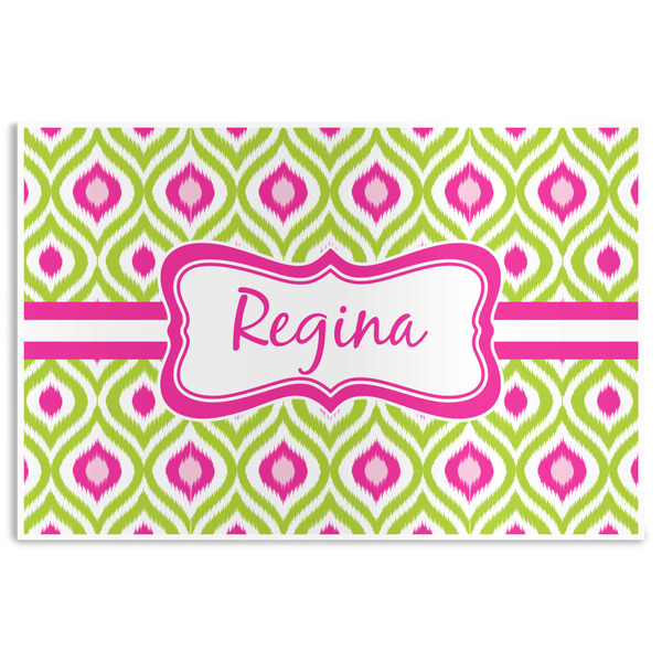 Custom Ogee Ikat Disposable Paper Placemats (Personalized)