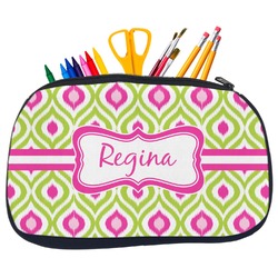 Ogee Ikat Neoprene Pencil Case - Medium w/ Name or Text