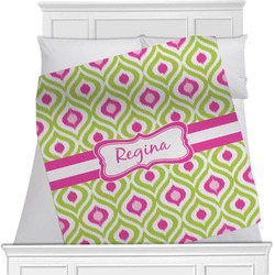 Ogee Ikat Minky Blanket - Toddler / Throw - 60"x50" - Single Sided (Personalized)