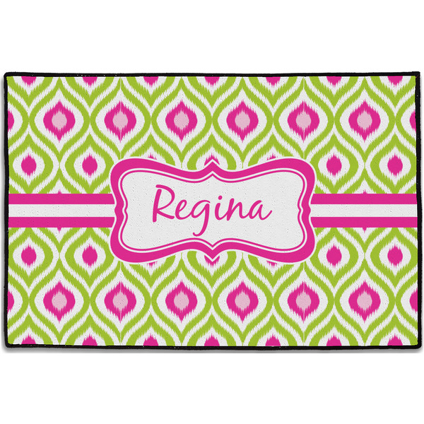 Custom Ogee Ikat Door Mat - 36"x24" (Personalized)