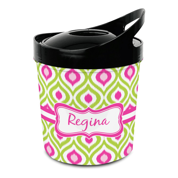 Custom Ogee Ikat Plastic Ice Bucket (Personalized)