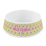 Ogee Ikat Plastic Dog Bowl - Small (Personalized)