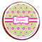 Ogee Ikat Printed Icing Circle - Large - On Cookie