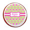 Ogee Ikat Printed Icing Circle - Medium - On Cookie