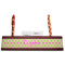 Ogee Ikat Red Mahogany Nameplates with Business Card Holder - Straight