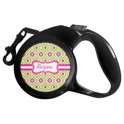 Ogee Ikat Retractable Dog Leash - Large (Personalized)