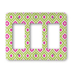 Ogee Ikat Rocker Style Light Switch Cover - Three Switch